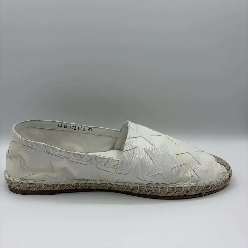 Valentino Garavani Star Bianco Canvas Espadrilles White EU 40 Made in Spain